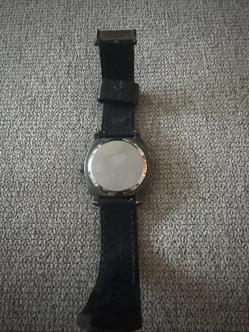 Fossil Men's Black Leather Automatic Skeleton Dial Watch